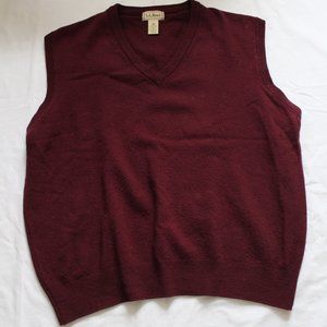 VINTAGE 60's L.L. BEAN LAMBSWOOL SWEATER VEST VNECK
